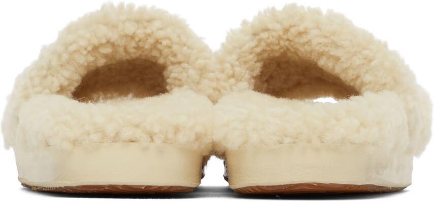 Golden Goose Beige Shearling Sandals - Picture 2