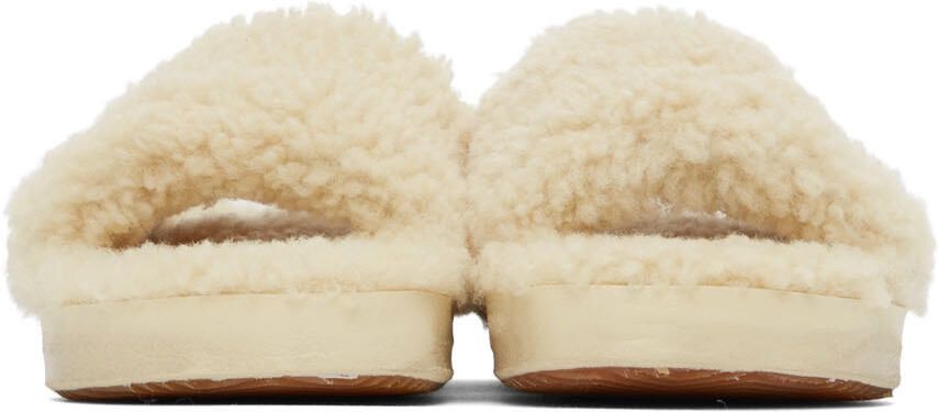 Golden Goose Beige Shearling Sandals - Picture 3