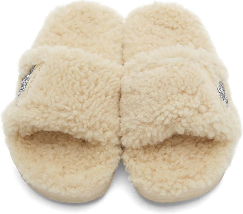 Golden Goose Beige Shearling Sandals