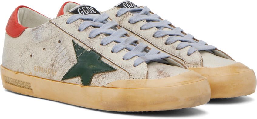 Golden Goose Beige Super-Star Penstar Sneakers - Picture 4
