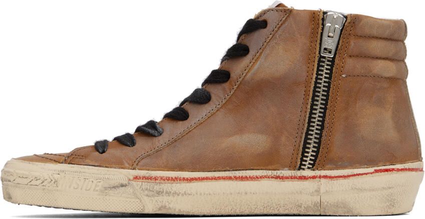 Golden Goose Brown Slide Sneakers - Picture 3