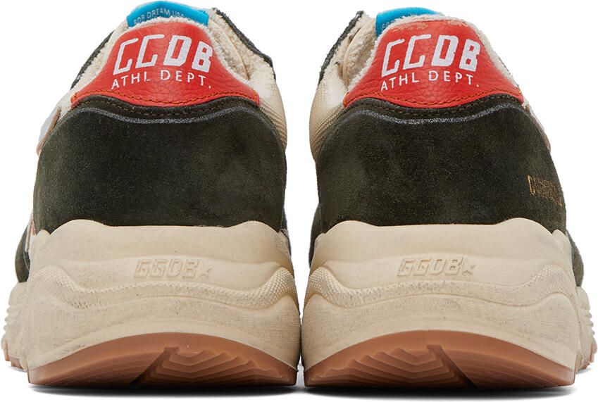 Golden Goose Gray & Beige Running Sole Sneakers