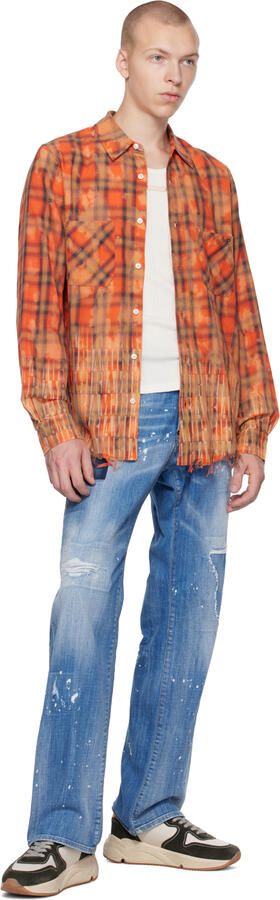 Golden Goose Gray & Beige Running Sole Sneakers - Picture 4