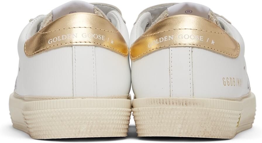 Golden Goose Kids White & Pink Check Star May School Sneakers