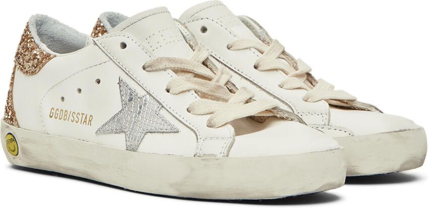 Golden Goose Kids White & Silver Super-Star Classic Sneakers - Picture 2