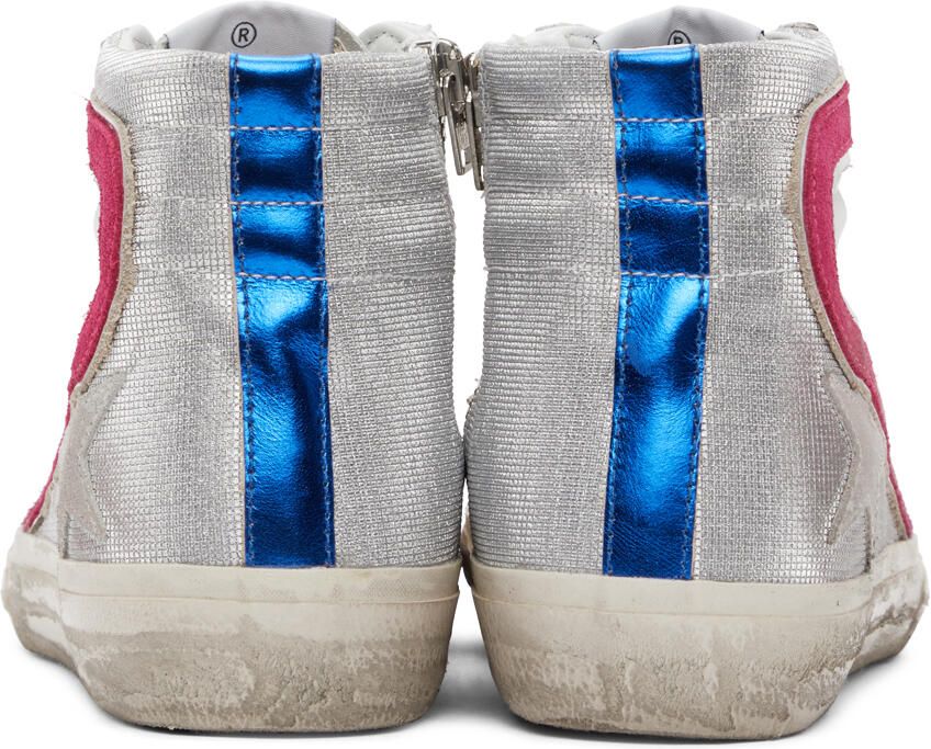 Golden Goose Pink & Silver Slide Sneakers