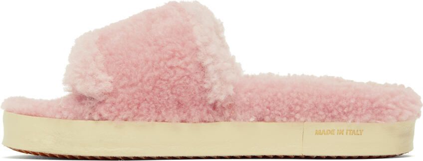 Golden Goose Pink Shearling Poolstar Sandals - Picture 4