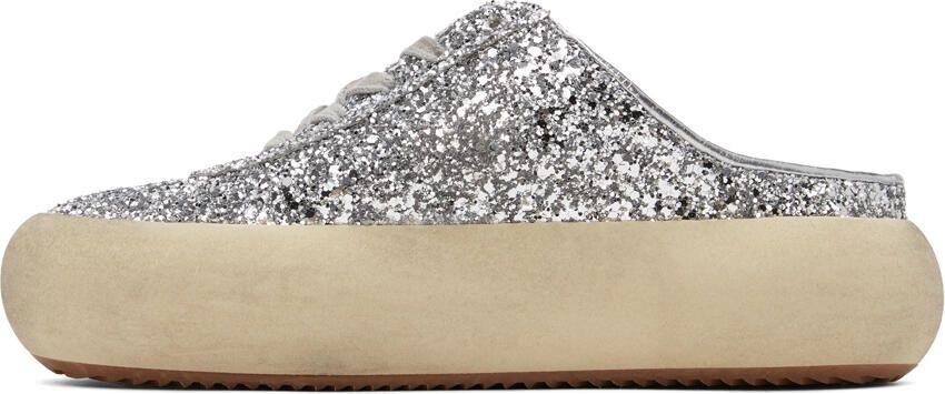 Golden Goose Silver Space-Star Sabot Sneakers - Picture 4