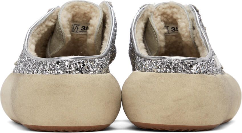 Golden Goose Silver Space-Star Sabot Sneakers - Picture 2