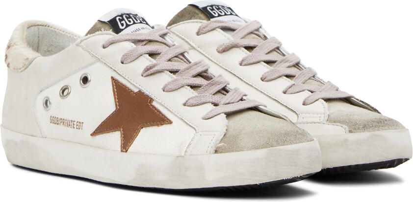 Golden Goose SSENSE Exclusive Beige Super-Star Double Quarter Sneakers - Picture 5
