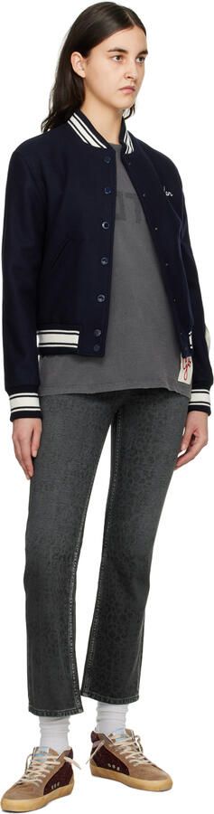 Golden Goose SSENSE Exclusive Burgundy & Taupe Mid Star Sneakers - Picture 4