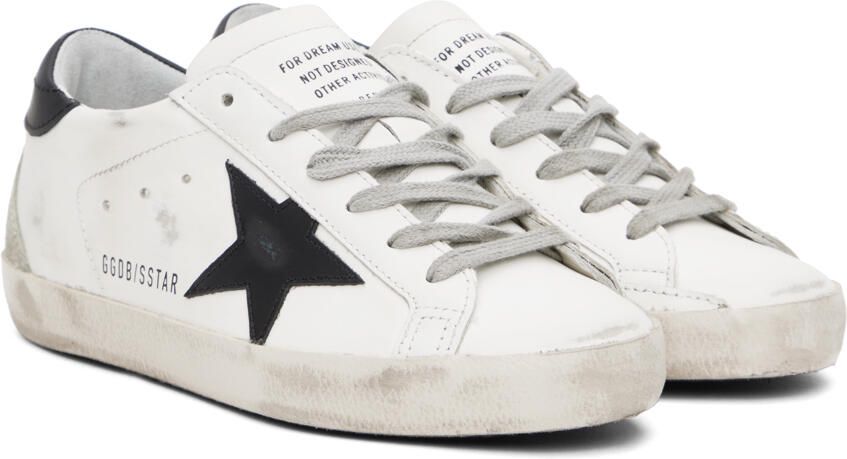 Golden Goose SSENSE Exclusive White & Black Super-Star Classic Sneakers - Picture 2