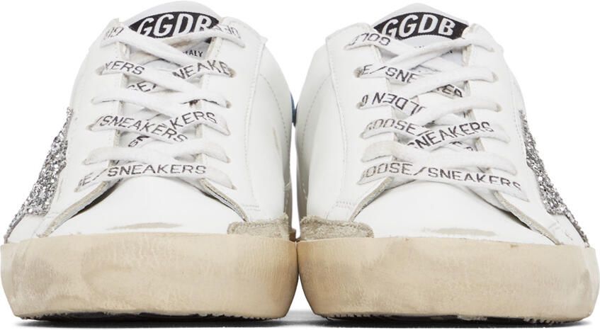 Golden Goose SSENSE Exclusive White & Blue Super-Star Classic Sneakers - Picture 3