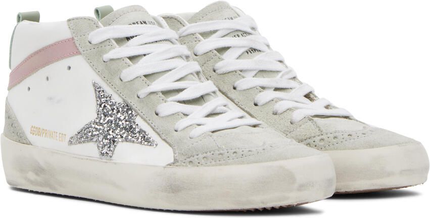 Golden Goose SSENSE Exclusive White & Gray Mid Star Sneakers - Picture 2