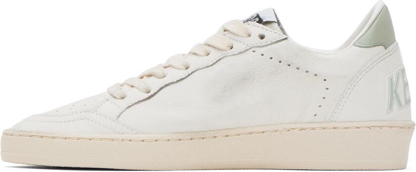 Golden Goose SSENSE Exclusive White & Green Ball Star Sneakers - Picture 3