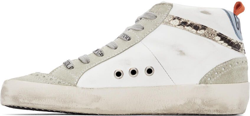 Golden Goose SSENSE Exclusive White & Grey Mid Star Classic Sneakers - Picture 4
