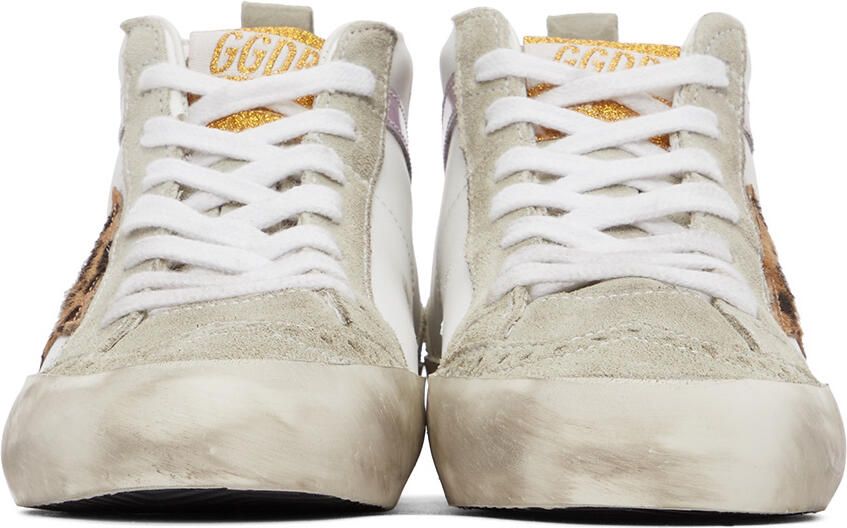 Golden Goose SSENSE Exclusive White & Grey Mid Star Classic Sneakers - Picture 3