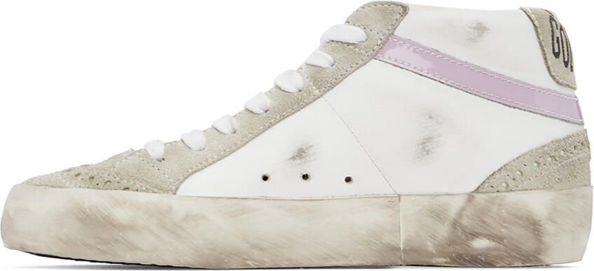 Golden Goose SSENSE Exclusive White & Grey Mid Star Classic Sneakers - Picture 4