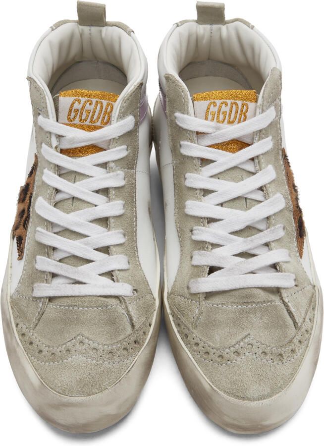 Golden Goose SSENSE Exclusive White & Grey Mid Star Classic Sneakers