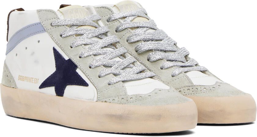 Golden Goose SSENSE Exclusive White Mid Star Sneakers - Picture 2