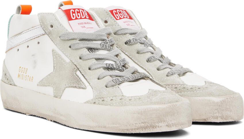 Golden Goose SSENSE Exclusive White Mid Star Sneakers - Picture 2