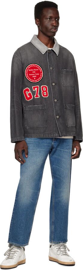 Golden Goose White & Black Sky-Star Sneakers - Picture 4