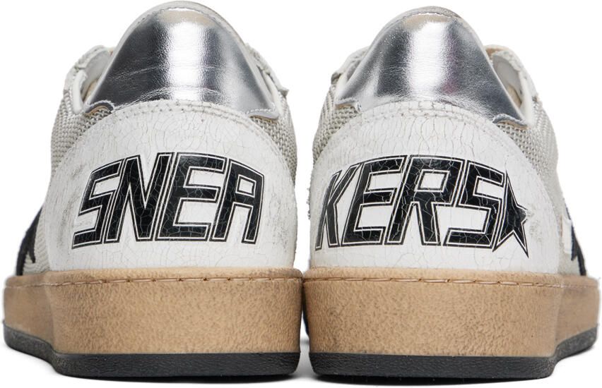 Golden Goose White & Gray Ball Star Sneakers