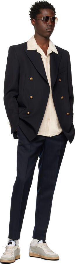 Golden Goose White & Gray Ball Star Sneakers - Picture 4