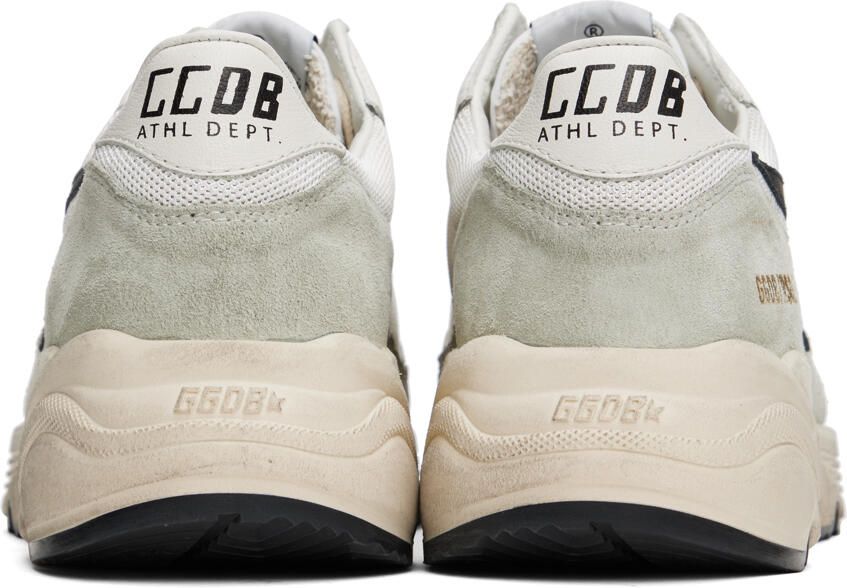 Golden Goose White & Gray Running Sole Sneakers