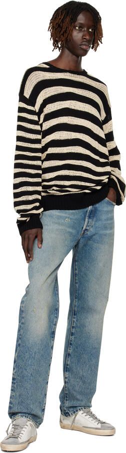 Golden Goose White & Green Super-Star Sneakers - Picture 4