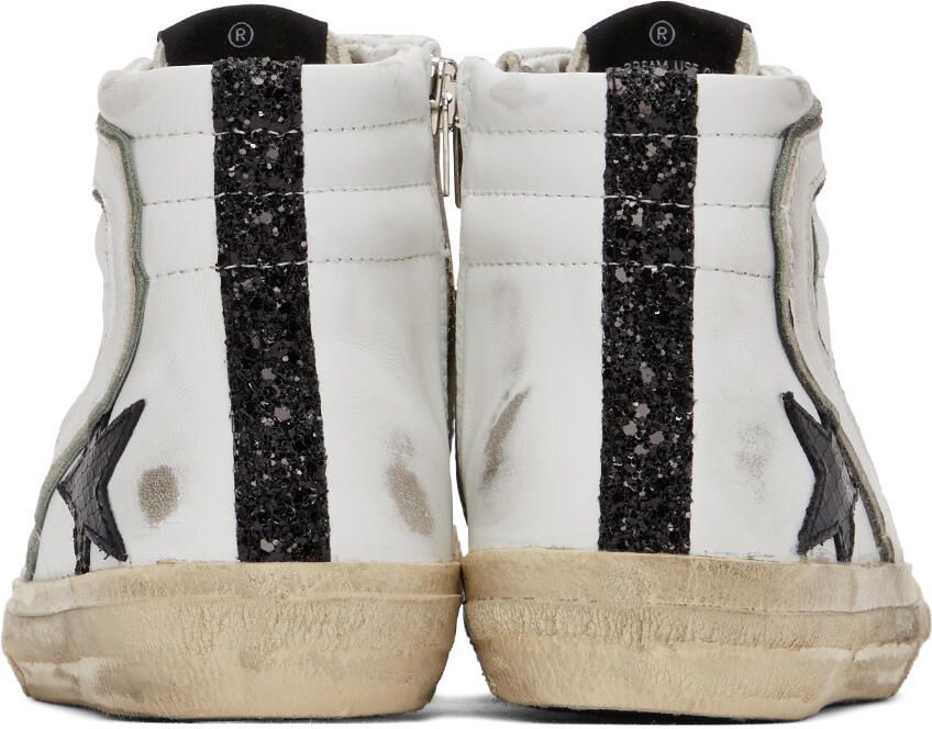 Golden Goose White & Grey Slide Sneakers - Picture 2