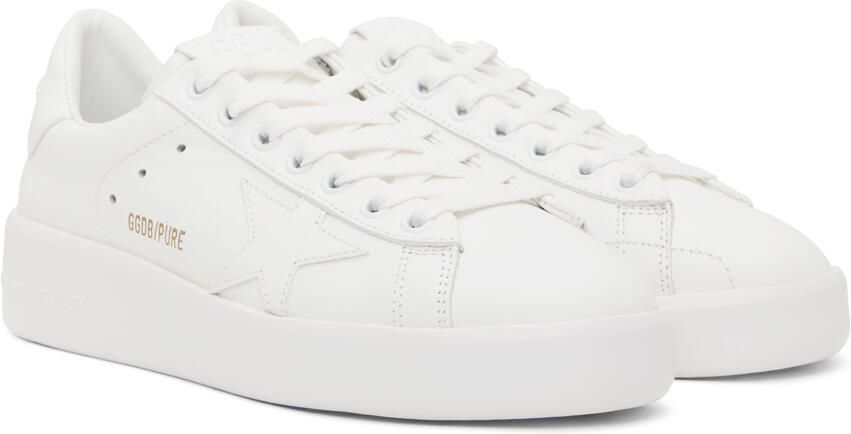 Golden Goose White Purestar Sneakers - Picture 2