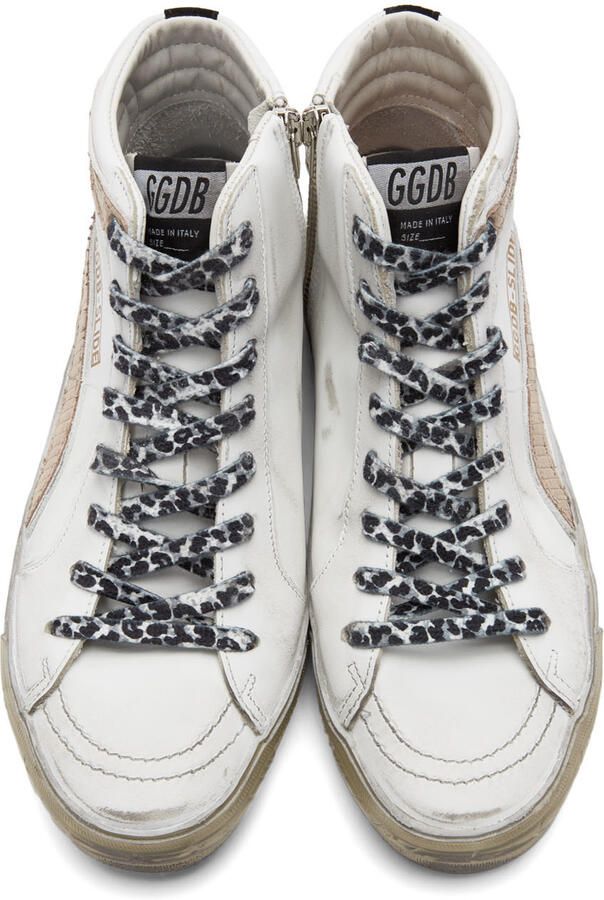 Golden Goose White Slide Leather Sneakers