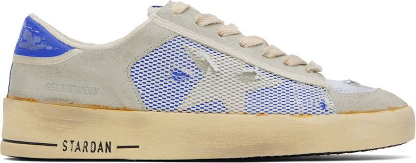 Golden Goose Gray & Blue Stardan Sneakers - Picture 5