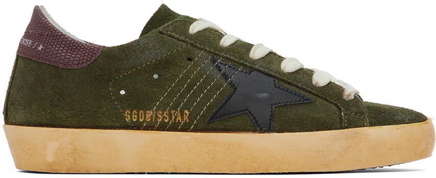 Golden Goose Khaki Super-Star Classic Low-Top Sneakers - Picture 5