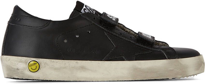 Golden Goose Kids Black Old School Velcro Sneakers - Picture 5