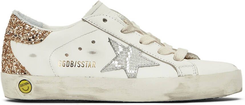 Golden Goose Kids White & Silver Super-Star Classic Sneakers - Picture 5