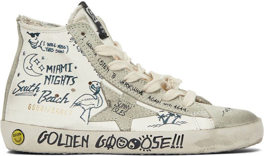 Golden Goose Kids White Francy Classic Sneakers - Picture 4