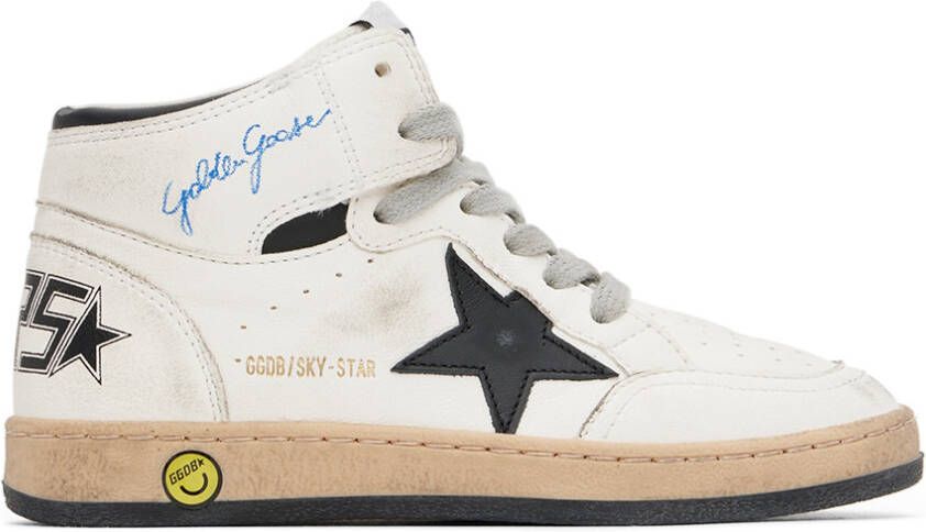 Golden Goose Kids White Sky Star Sneakers