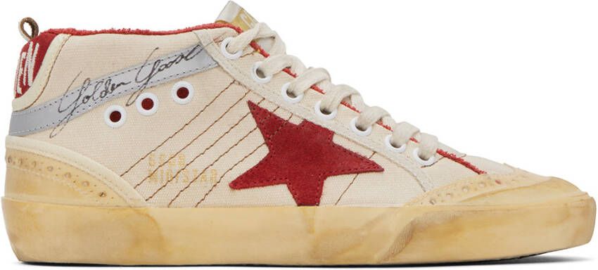 Golden Goose Off-White Mid Star Sneakers - Picture 5