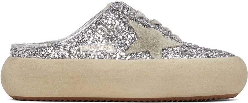 Golden Goose Silver Space-Star Sabot Sneakers - Picture 5