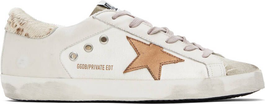 Golden Goose SSENSE Exclusive Beige Super-Star Double Quarter Sneakers - Picture 8