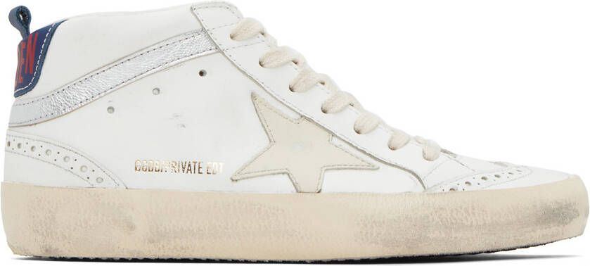 Golden Goose SSENSE Exclusive Off-White Mid Star Sneakers - Picture 5