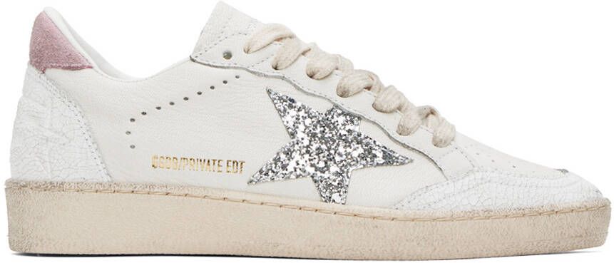 Golden Goose SSENSE Exclusive White & Beige Limited Edition Ballstar Sneakers - Picture 5