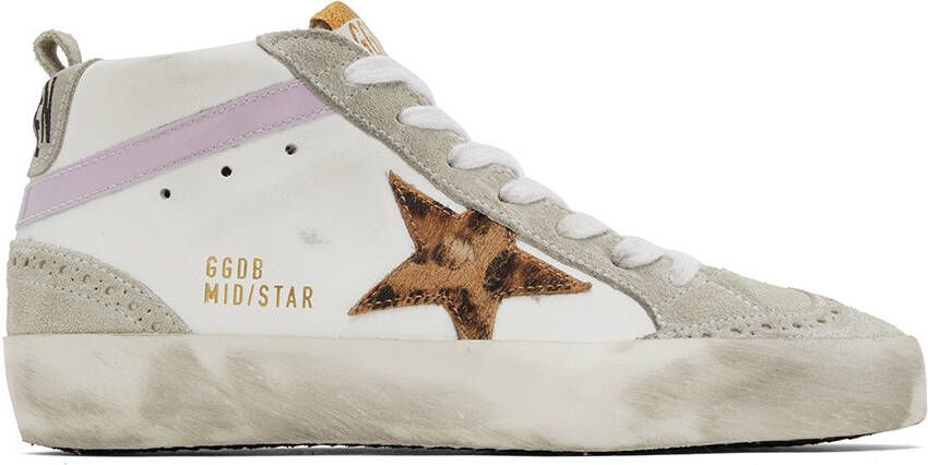 Golden Goose SSENSE Exclusive White & Gray Mid Star Classic Sneakers
