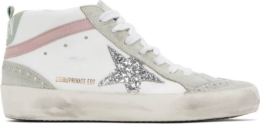 Golden Goose SSENSE Exclusive White & Gray Mid Star Sneakers - Picture 5