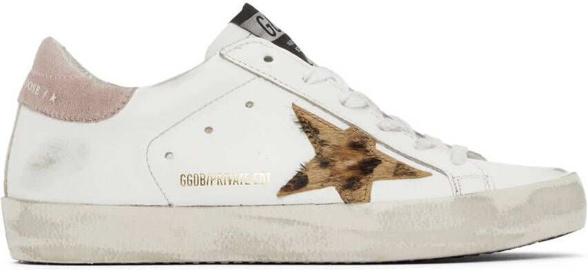 Golden Goose SSENSE Exclusive White Leopard Superstar Sneakers - Picture 5