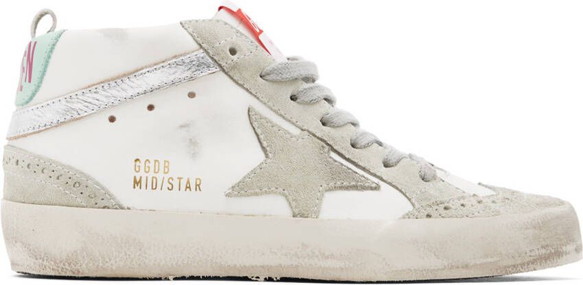 Golden Goose SSENSE Exclusive White Mid Star Sneakers - Picture 5
