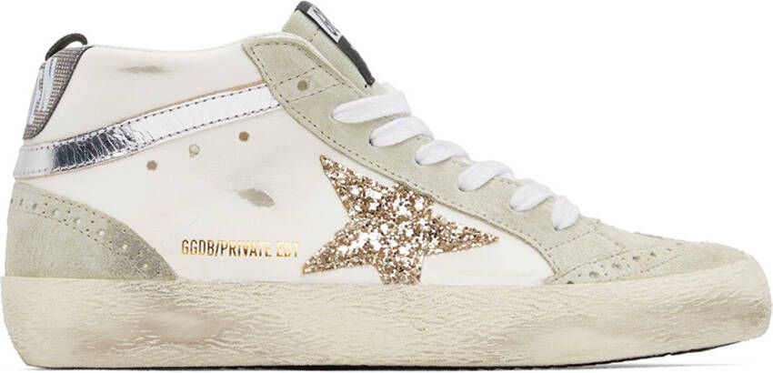 Golden Goose SSENSE Exclusive White Mid Star Sneakers - Picture 5