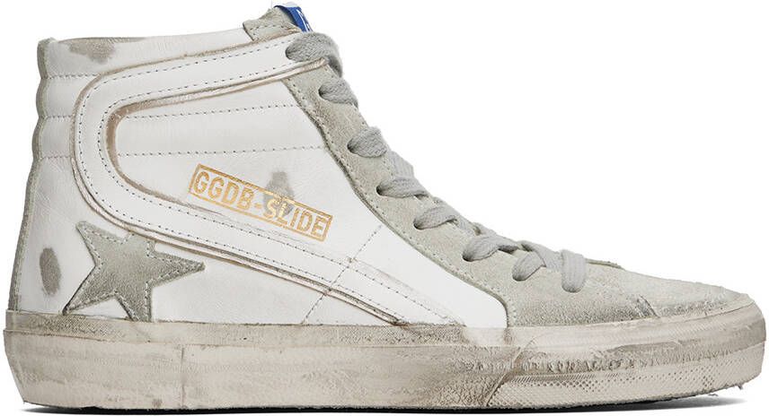Golden Goose White & Gray Slide Sneakers - Picture 5
